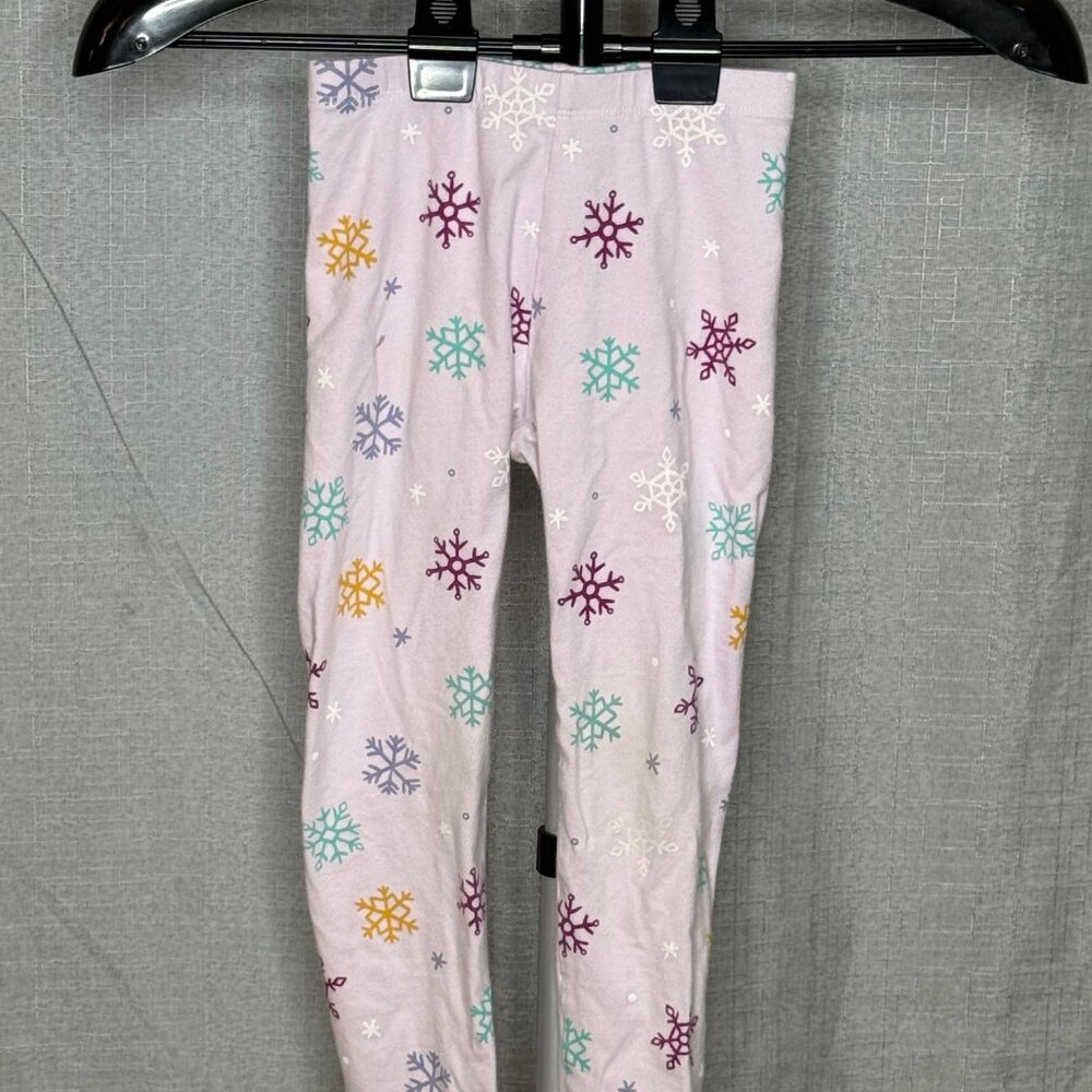 Cat & Jack - Girls Snowflake Leggings - Size 5T